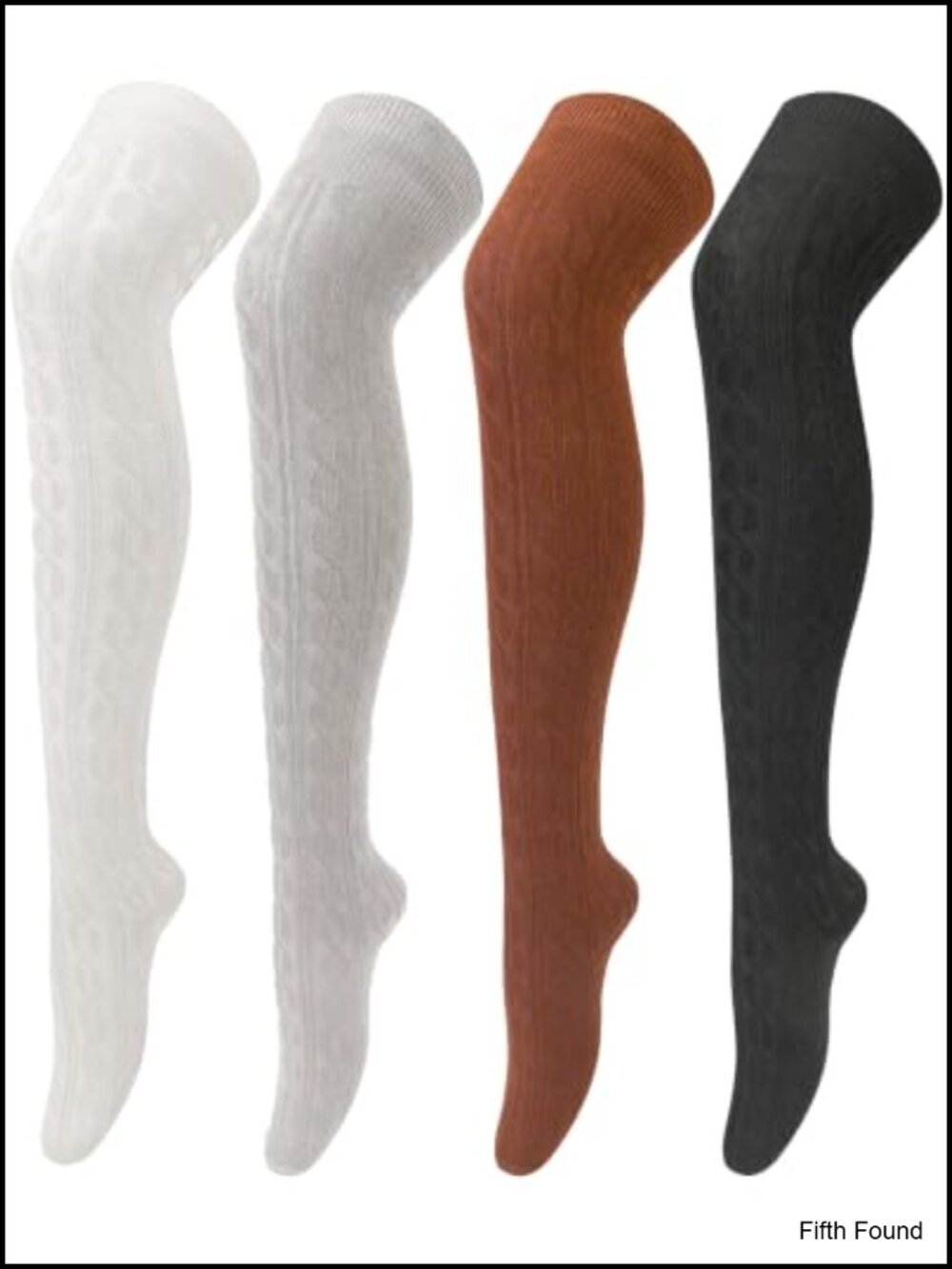 Thigh High Socks Over the Knee Boot Socks Acrylic Spandex Nylon 4 Pairs